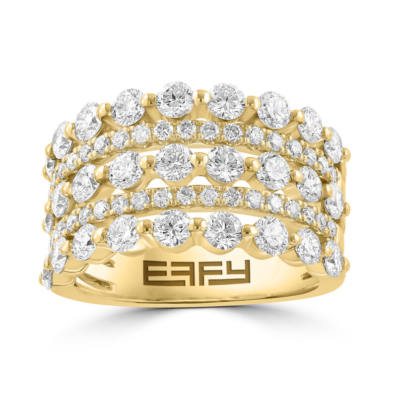 EFFY Lab Grown Diamond Ring in 14k Yellow Gold image number null